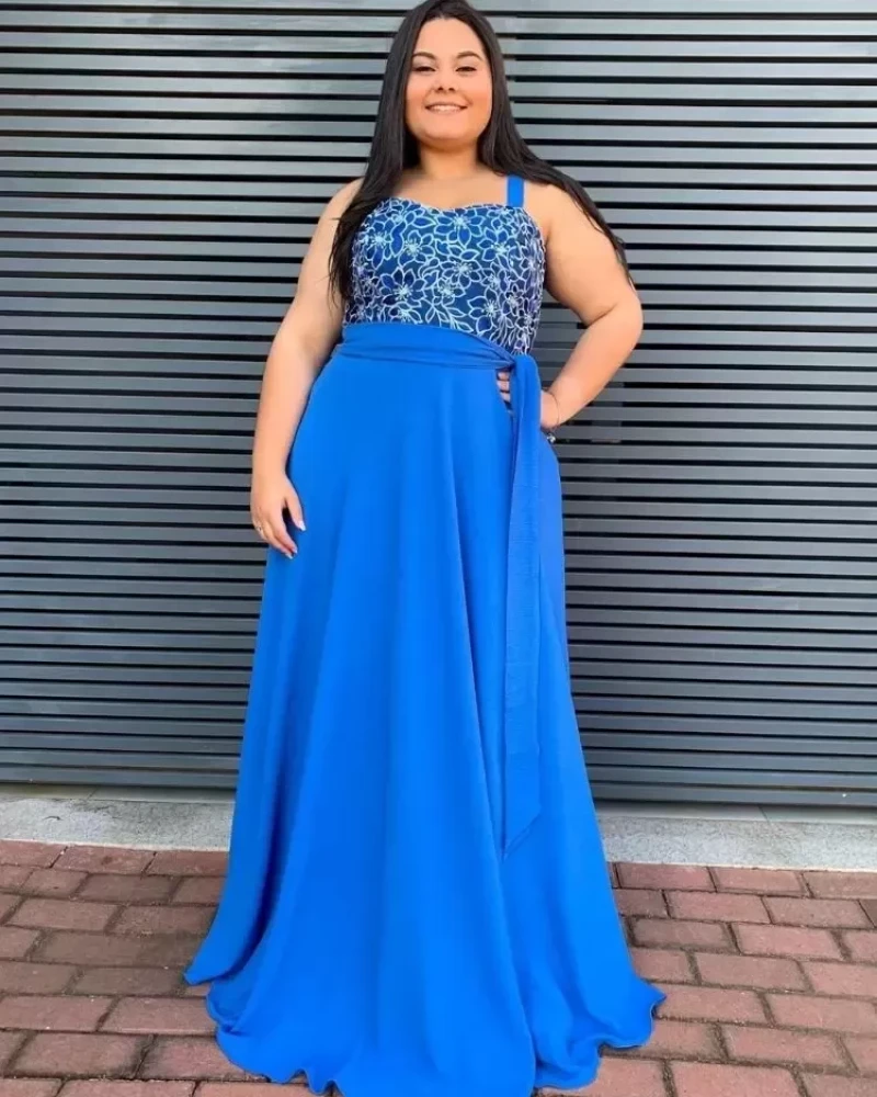 Vestido Simples Madri Azul Bic