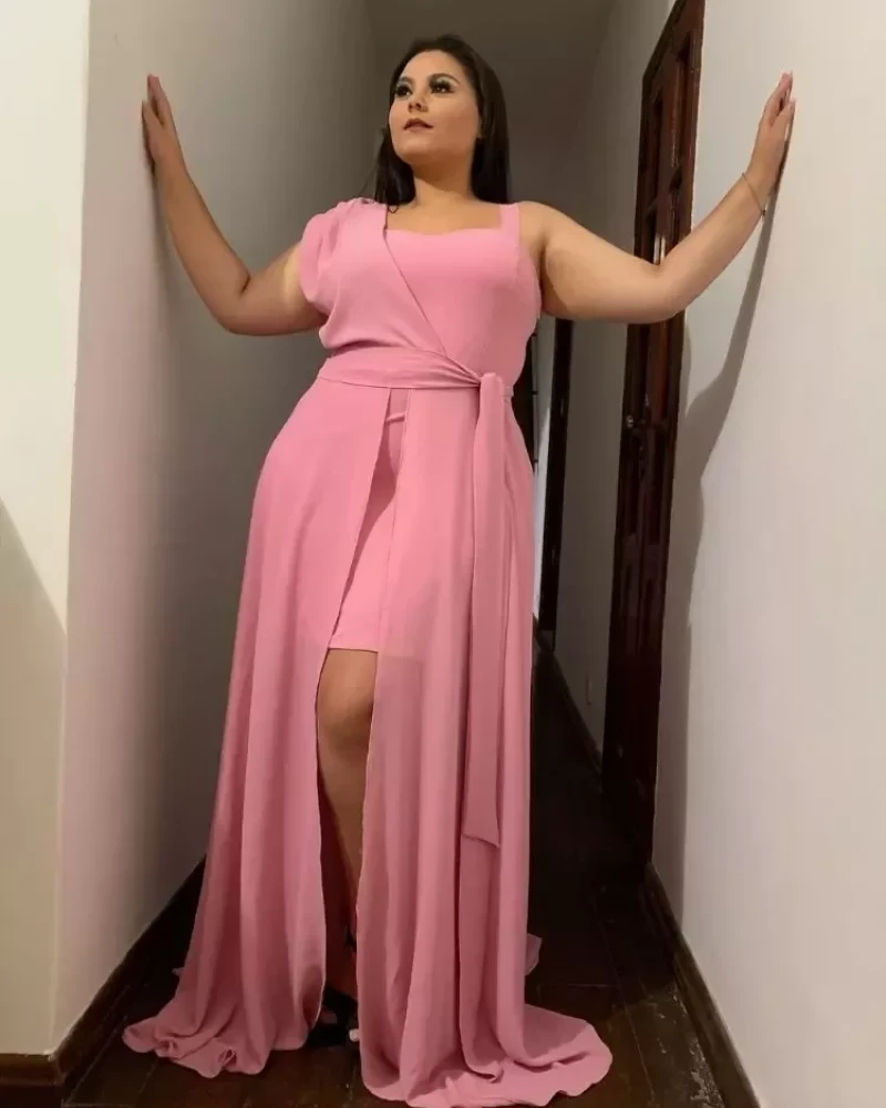Vestido Madrinha Casamento Areta Rosa Chiclete