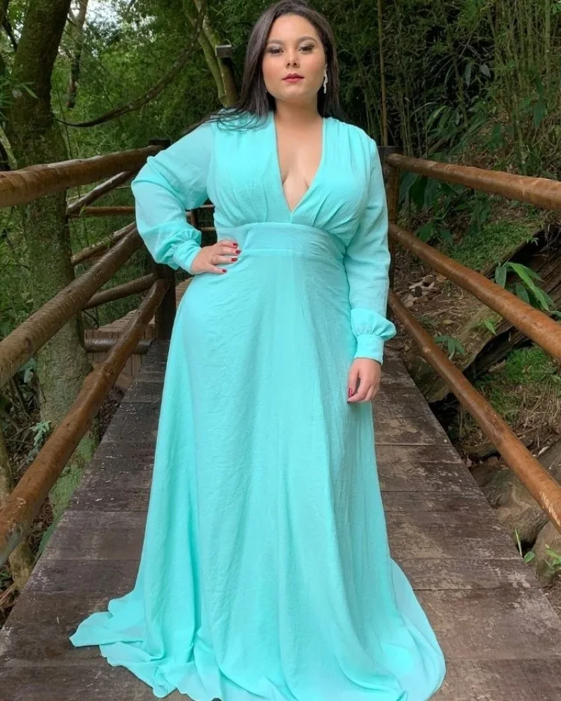 Vestido Longo de Festa Modelo Caroline Tiffany