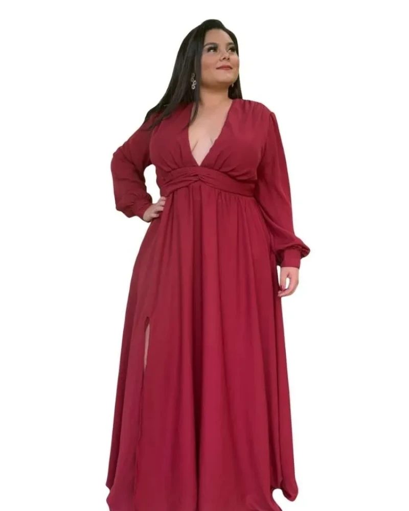 Vestido Madrinha de Casamento Amanda Marsala
