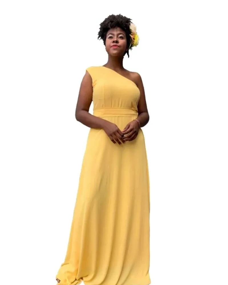 Vestido Madrinha Casamento Amarelo Sober