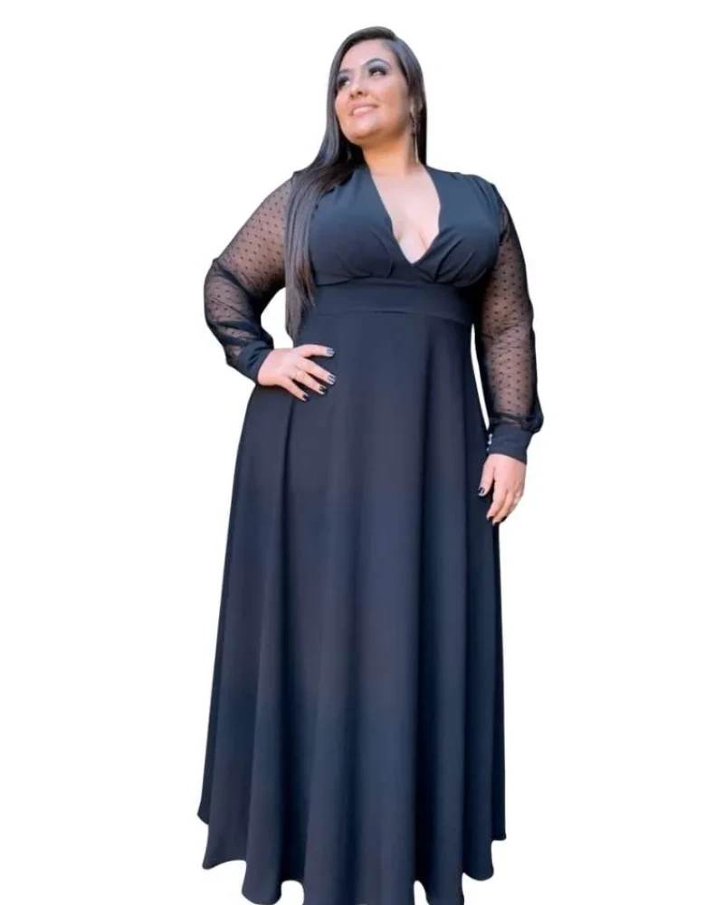Vestido Longo de Festa Caroline Preto