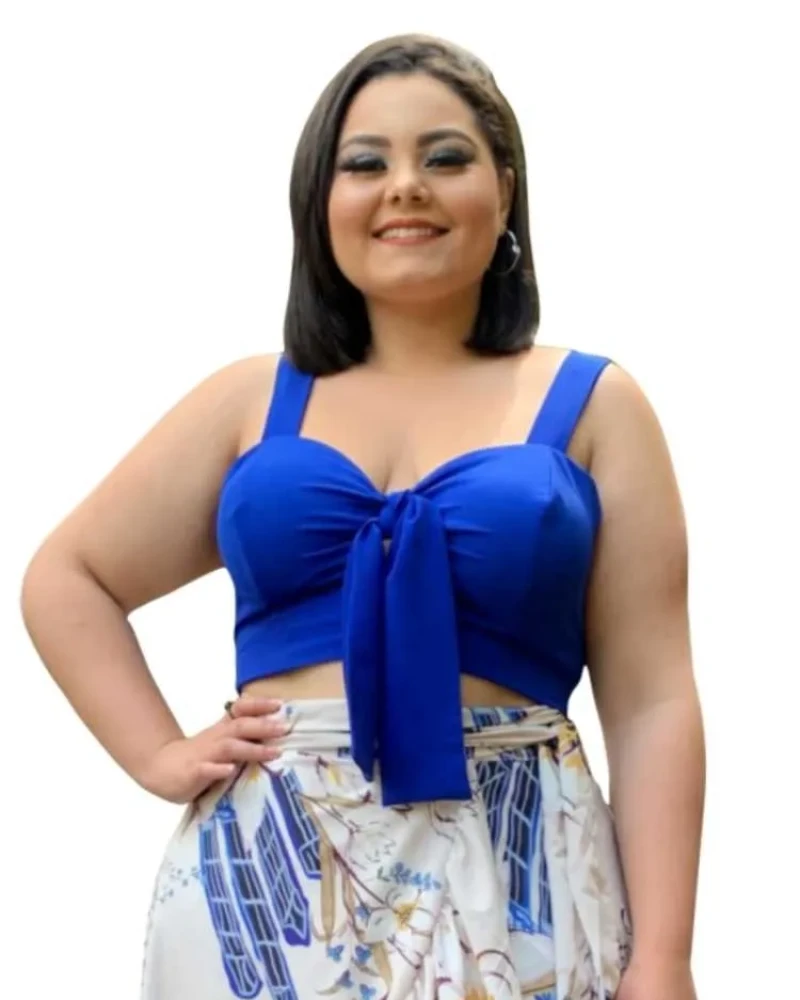 Cropped Azul Royal TNM Collection