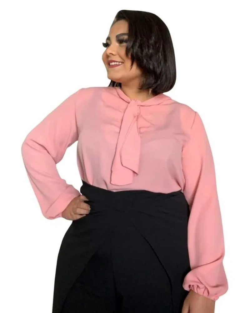 Blusa gola laço TNM Collection Rosê