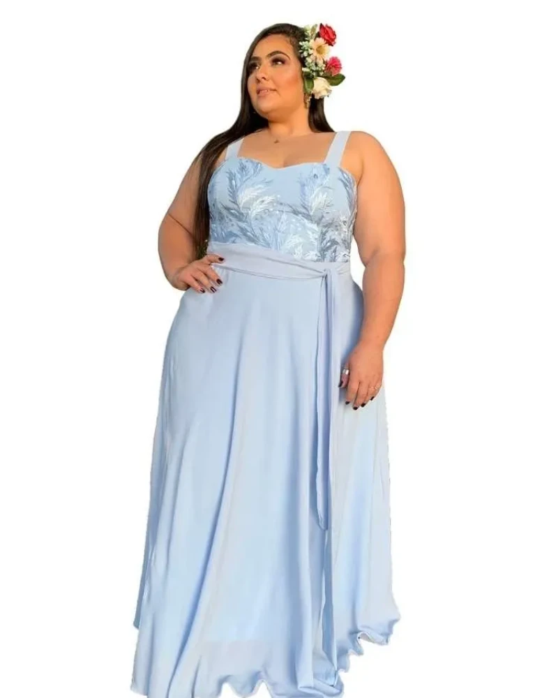 Vestido Simples Madri Azul Serenity