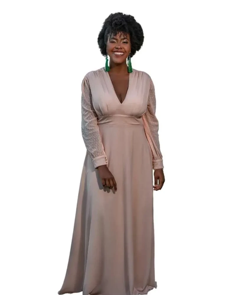 Vestido Longo de Festa Caroline Nude