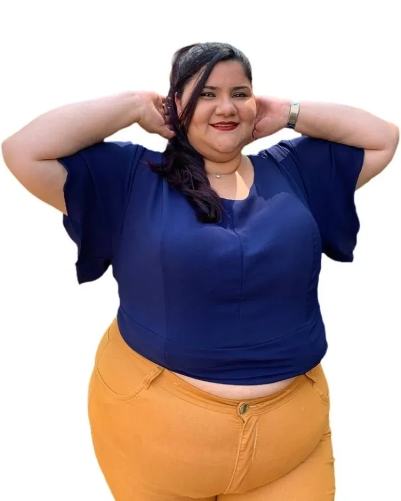 Cropped Dalila Azul Marinho