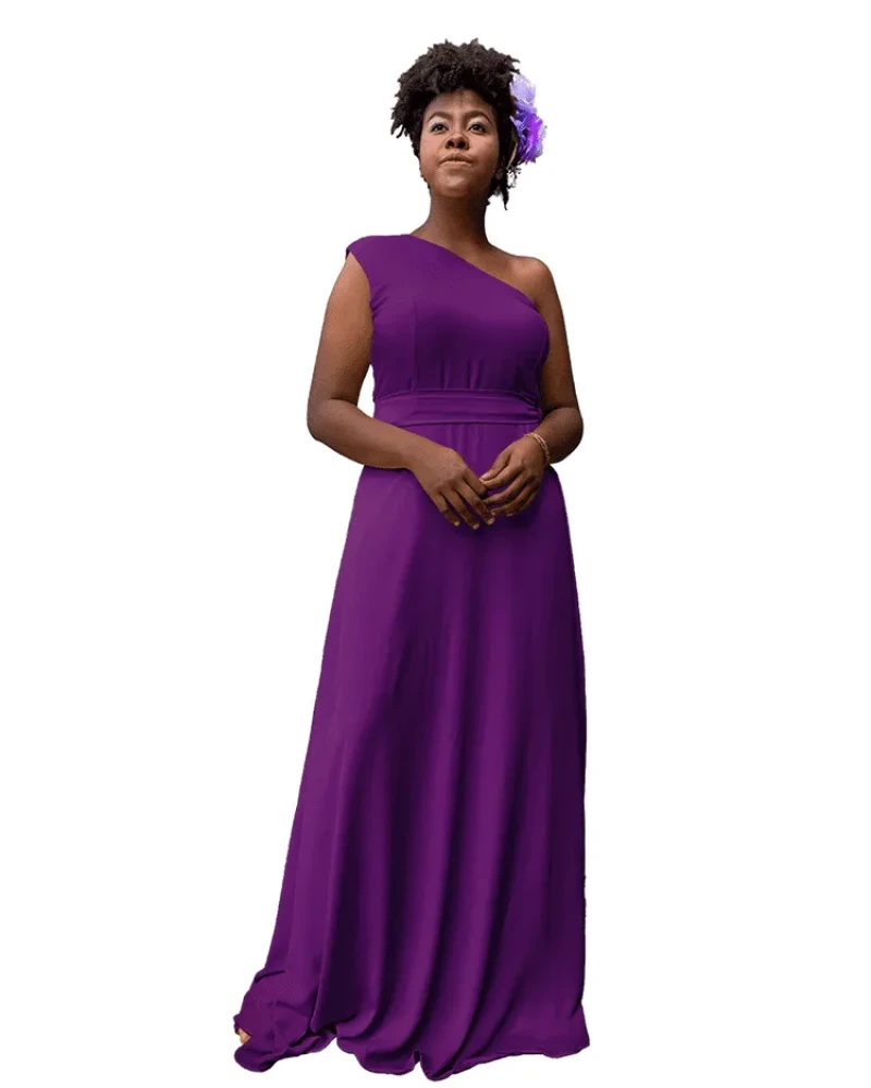 Vestido Madrinha de Casamento Sober Marsala Uva