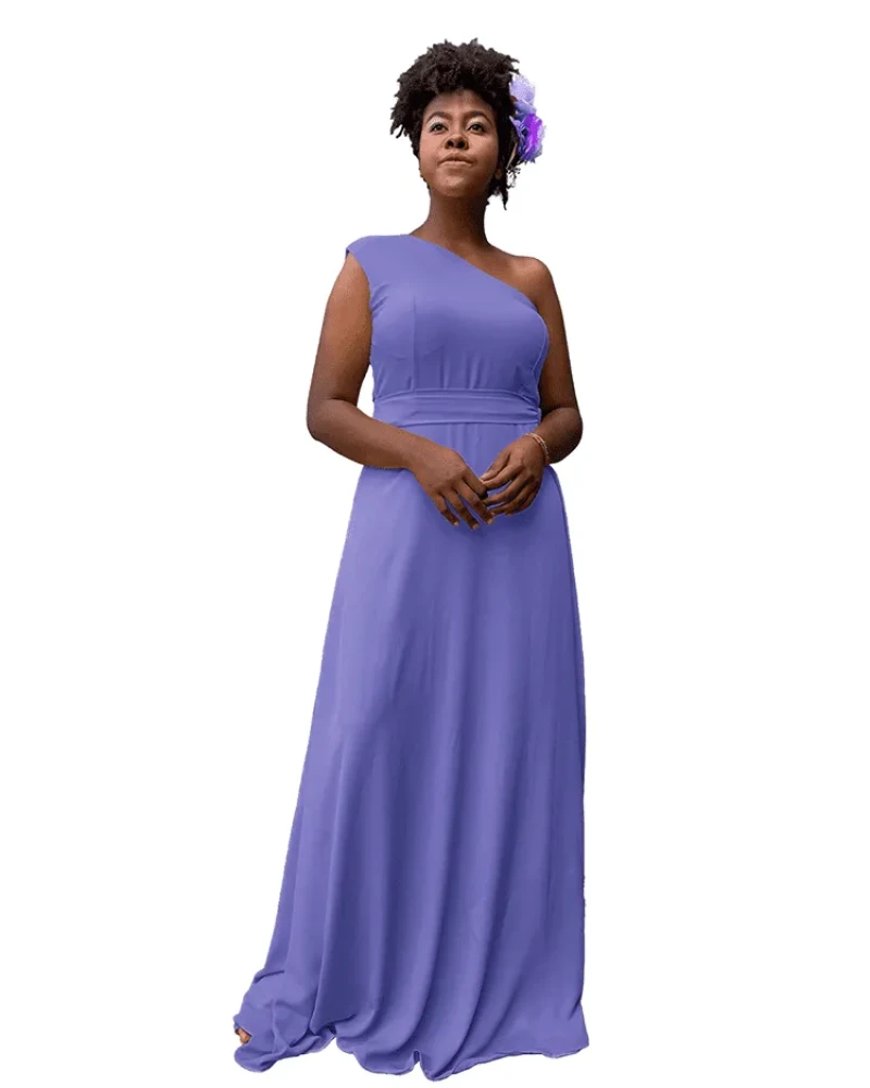 Vestido Madrinha de Casamento Sober Lilás Intenso