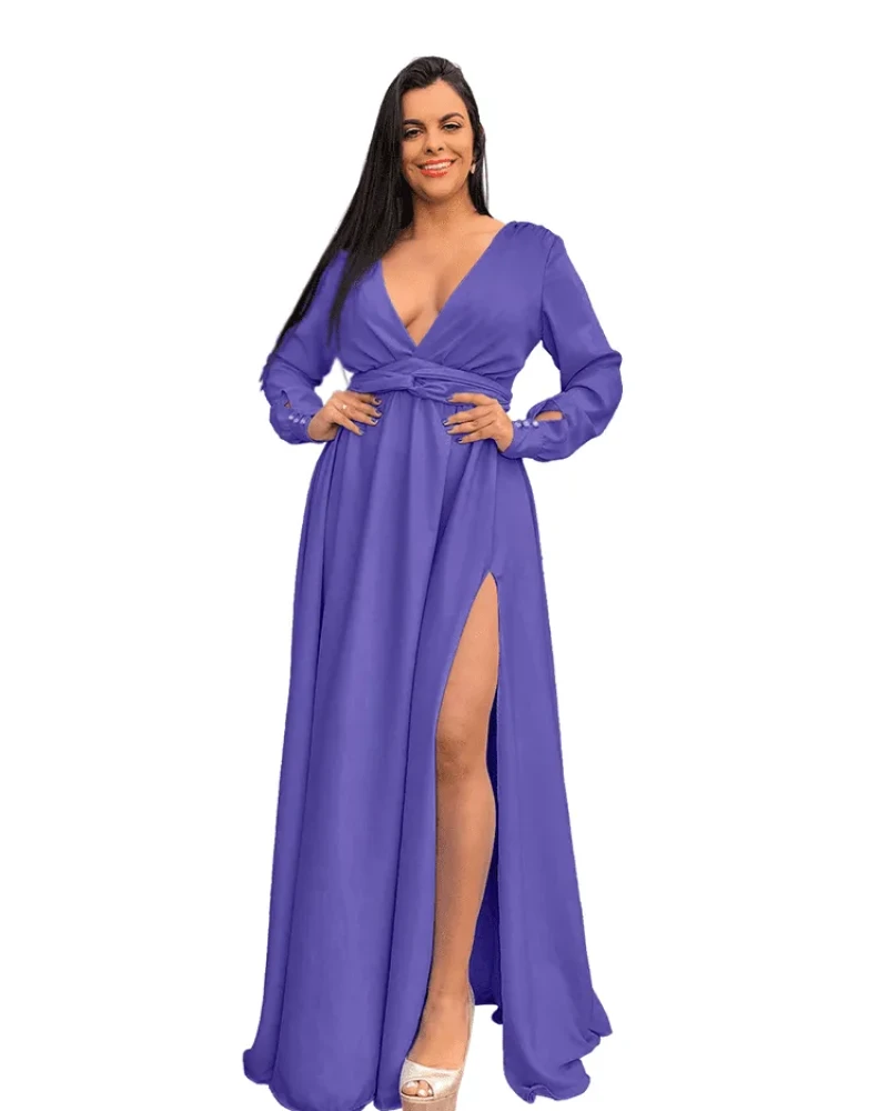 Vestido Madrinha de Casamento Amanda Lilás Intenso