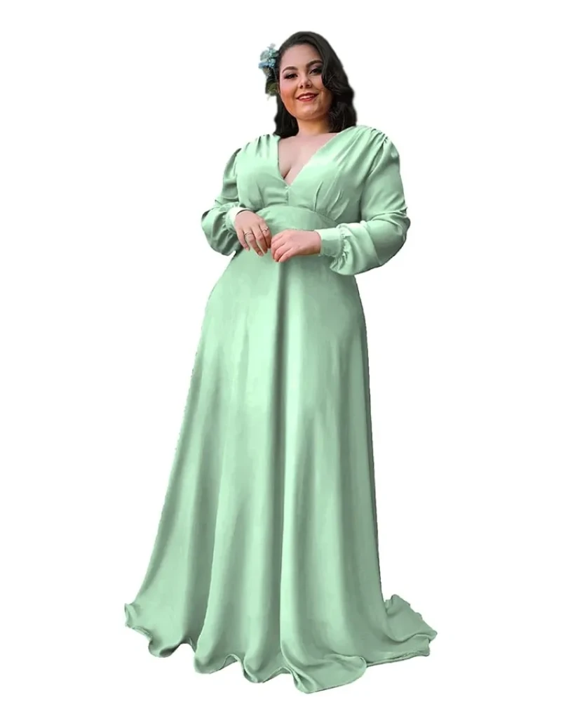 Vestido Longo de Festa Caroline Verde Menta