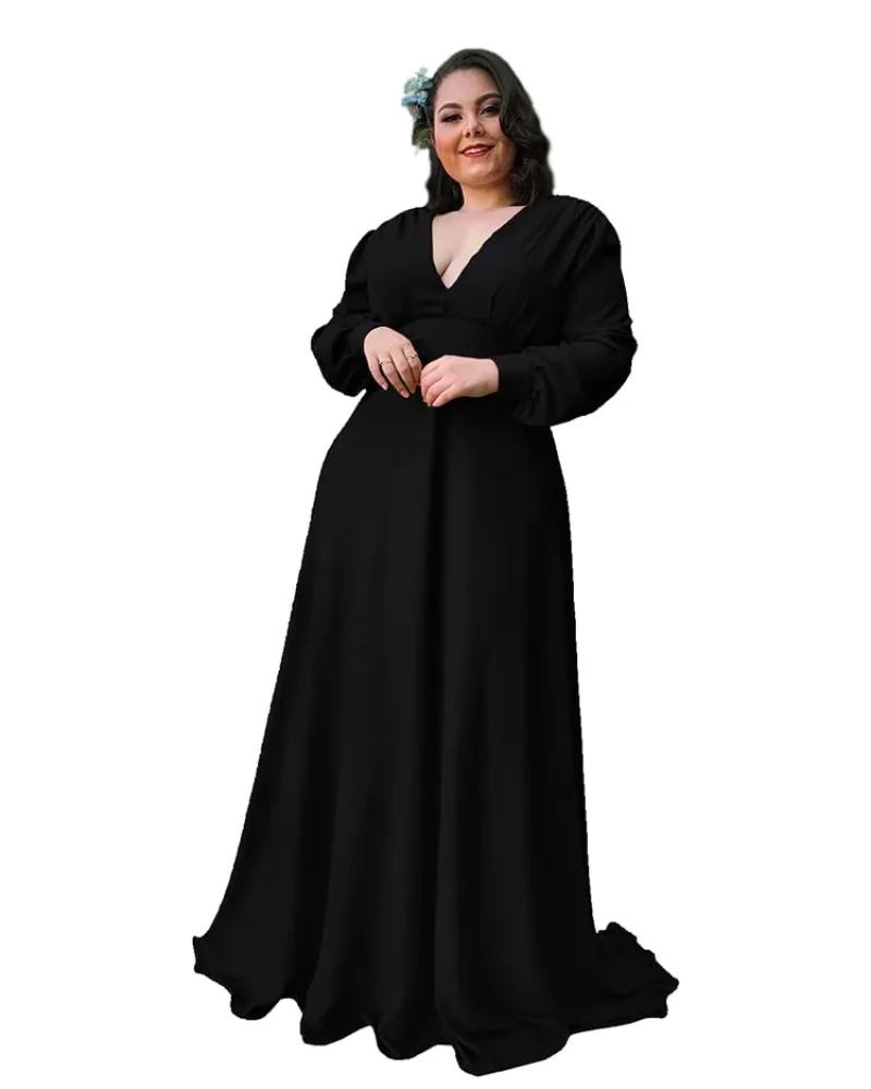 Vestido Longo de Festa Caroline Preto