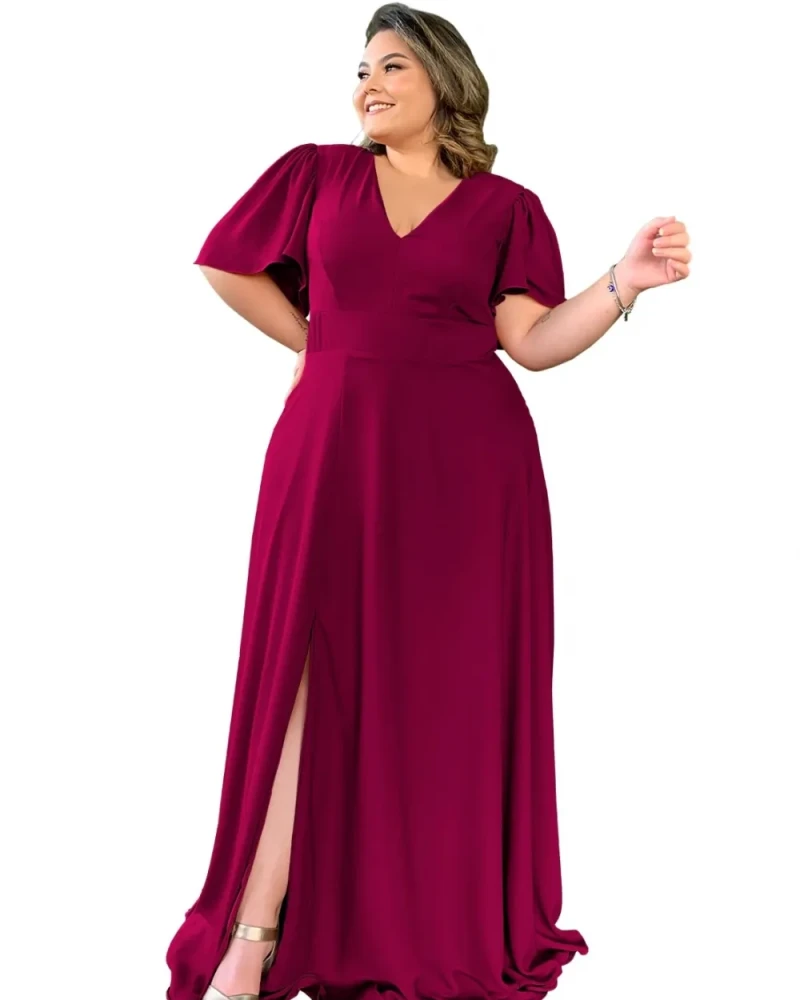 Vestido Madrinha de Casamento Marsala Linara