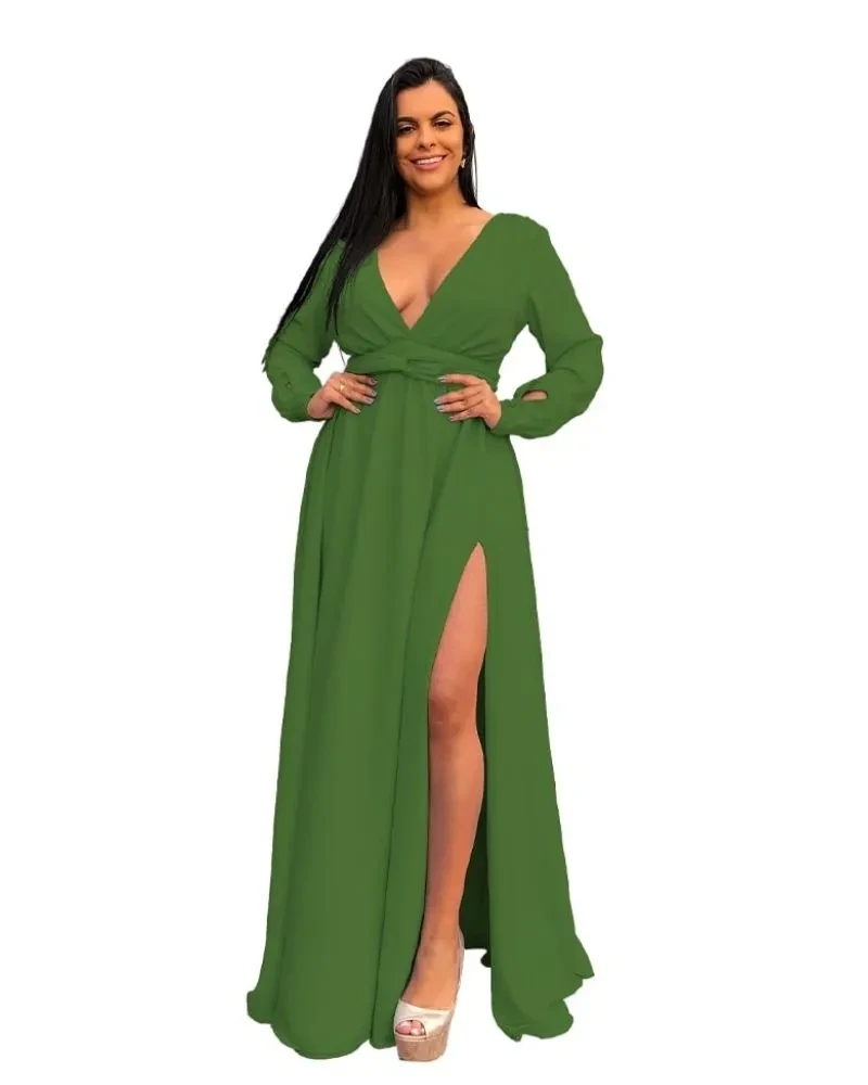 Vestido Madrinha de Casamento Amanda Verde Floresta