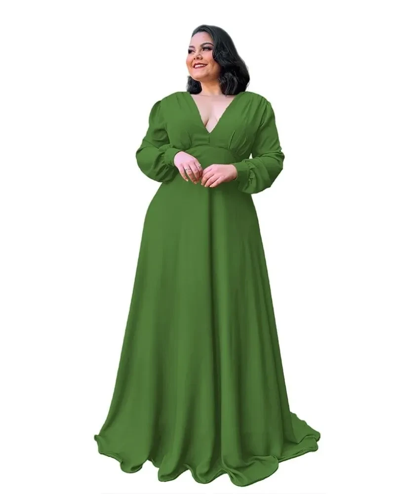 Vestido Longo de Festa Caroline Verde Floresta
