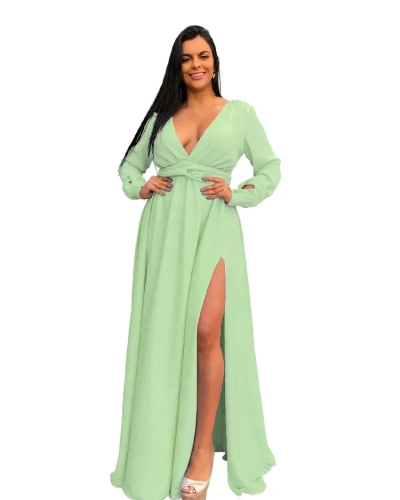 Vestido Madrinha de Casamento Amanda Verde Menta