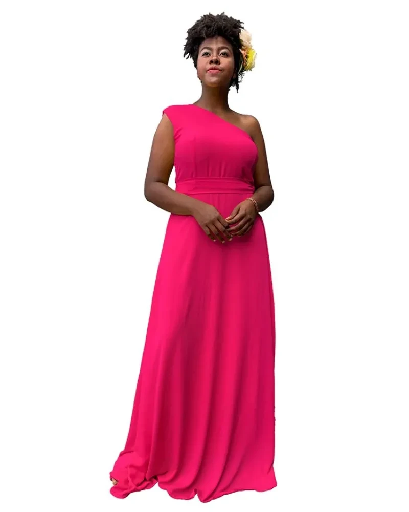 Vestido Madrinha de Casamento Rosa Pink Sober 