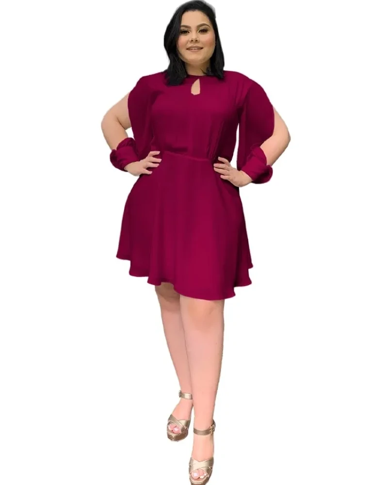 Vestido curto de Festa Marsala Kate