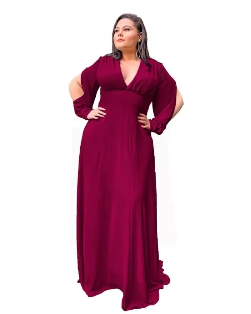Vestido Longo de Festa Madrinha Marsala Solange