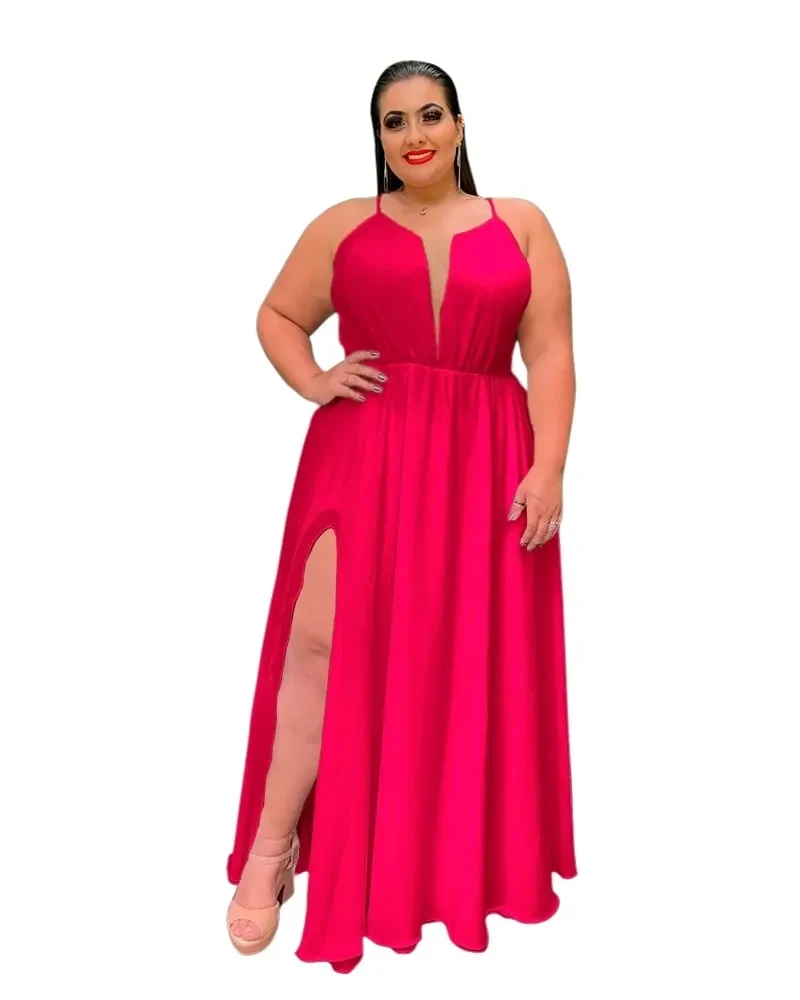 Vestido Longo de Festa Rosa Pink Perfect