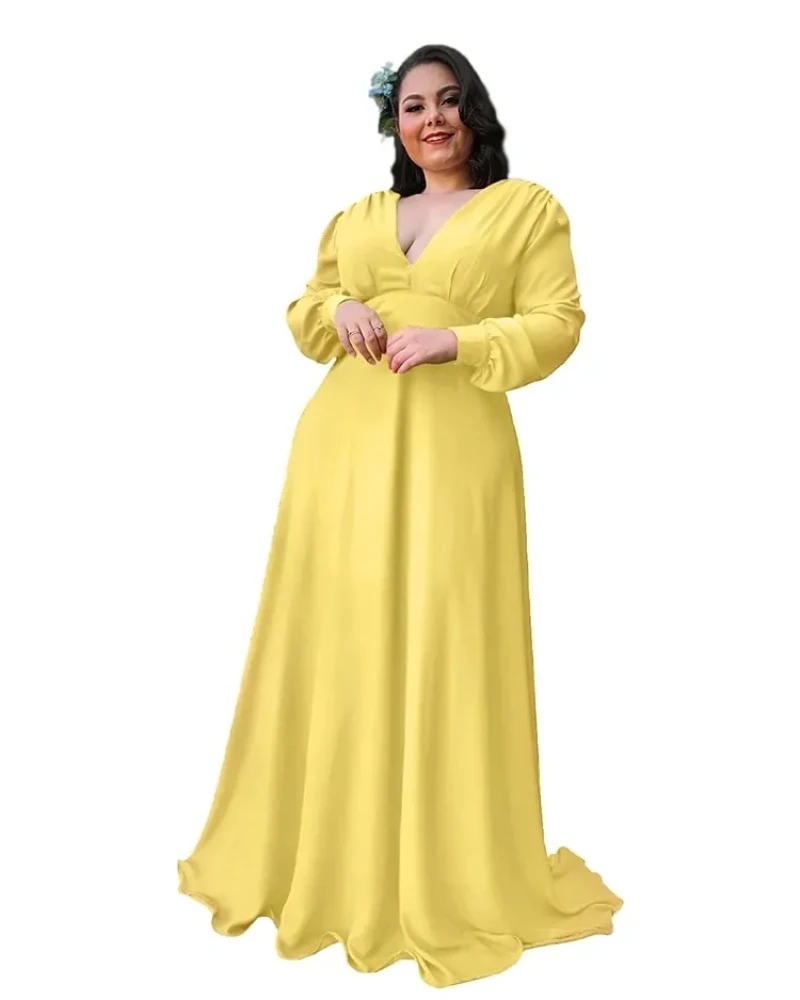 Vestido Longo de Festa Caroline Amarelo
