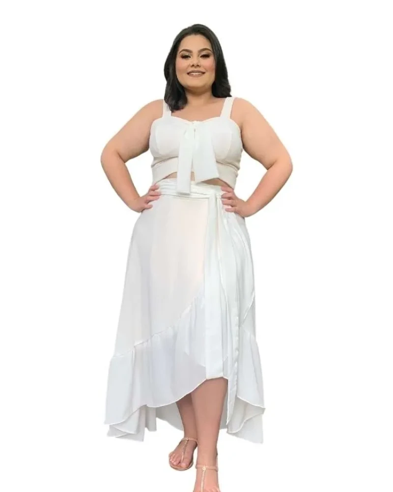 Conjunto Naninha Saia Envelope Off White
