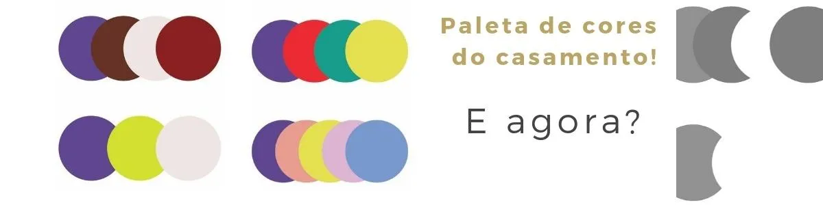 A difícil tarefa de escolher  a melhor paleta de cores do casamento.