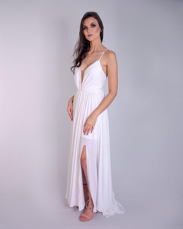 Vestido Longo Crepe Perfect Noiva Branco 