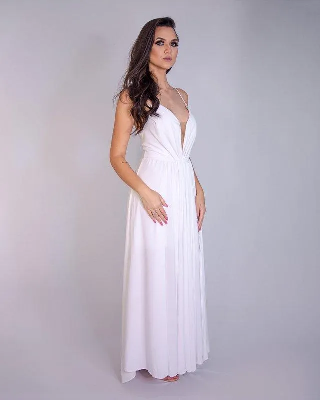 Vestido Longo Crepe Perfect Noiva Branco 