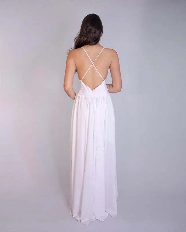 Vestido Longo Crepe Perfect Noiva Branco 