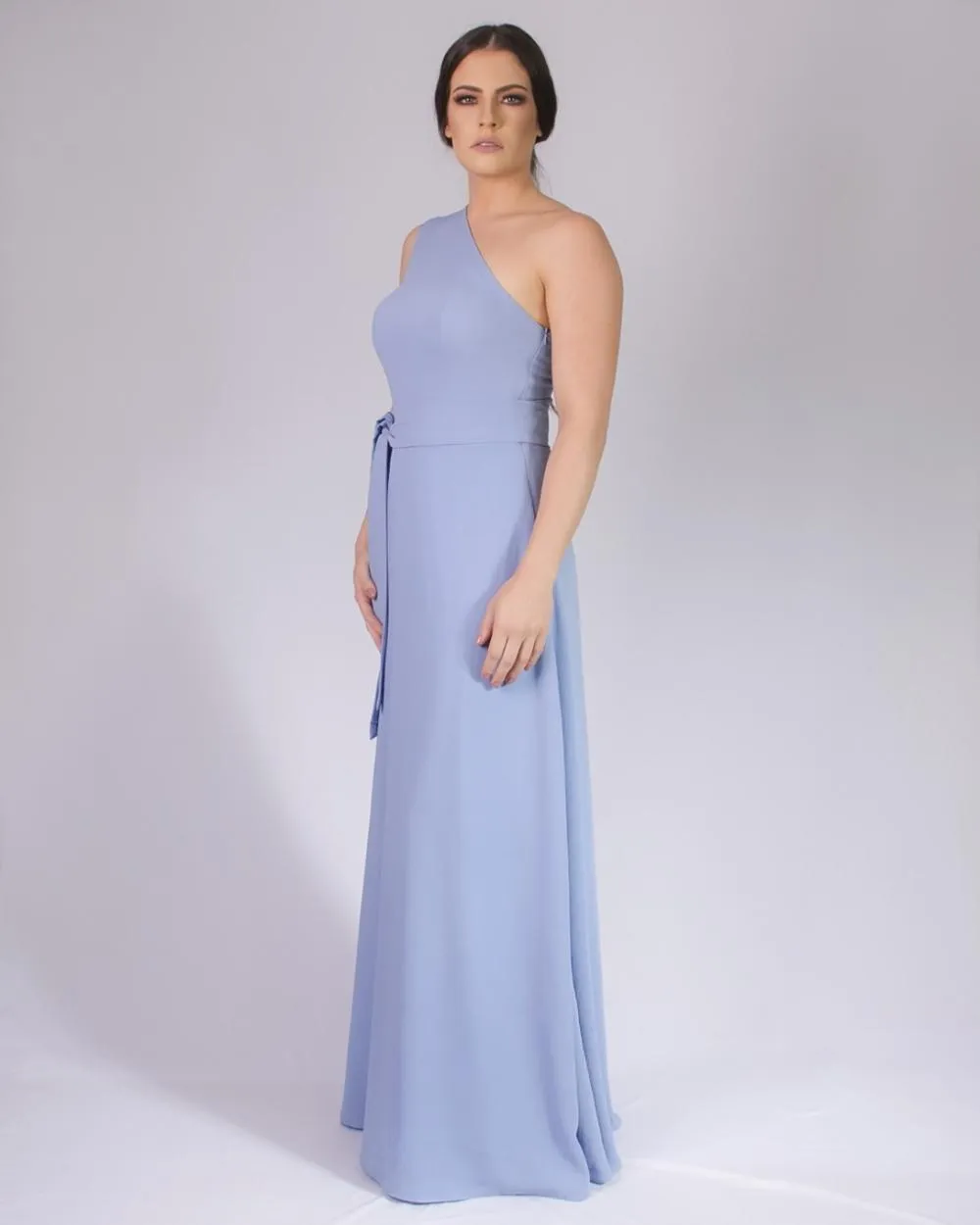 Vestido Madrinha de Casamento Sober Azul Serenity
