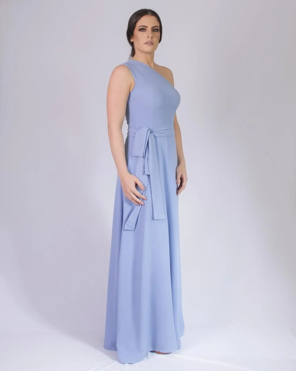 Vestido Madrinha de Casamento Sober Azul Serenity