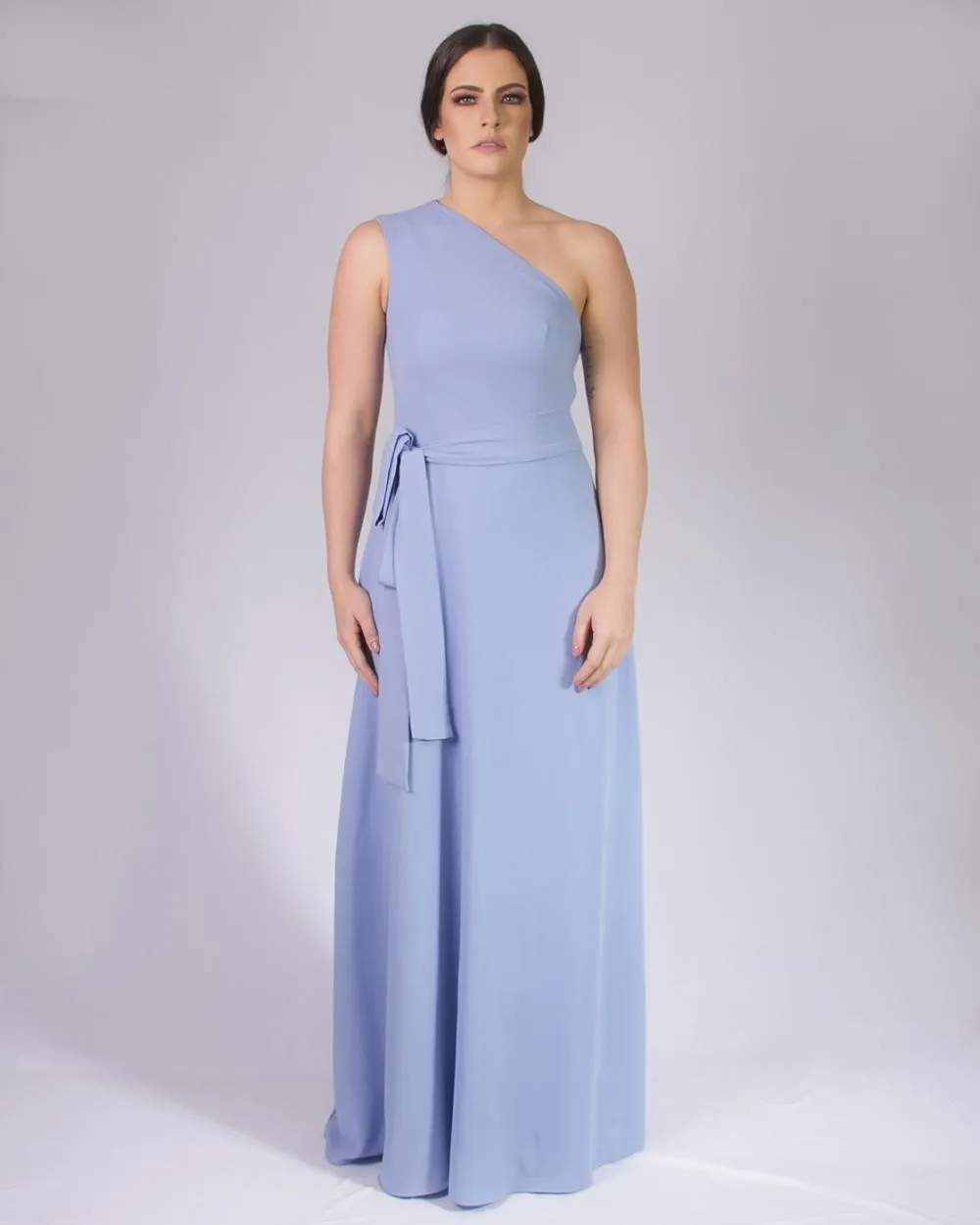 Vestido Madrinha de Casamento Sober Azul Serenity