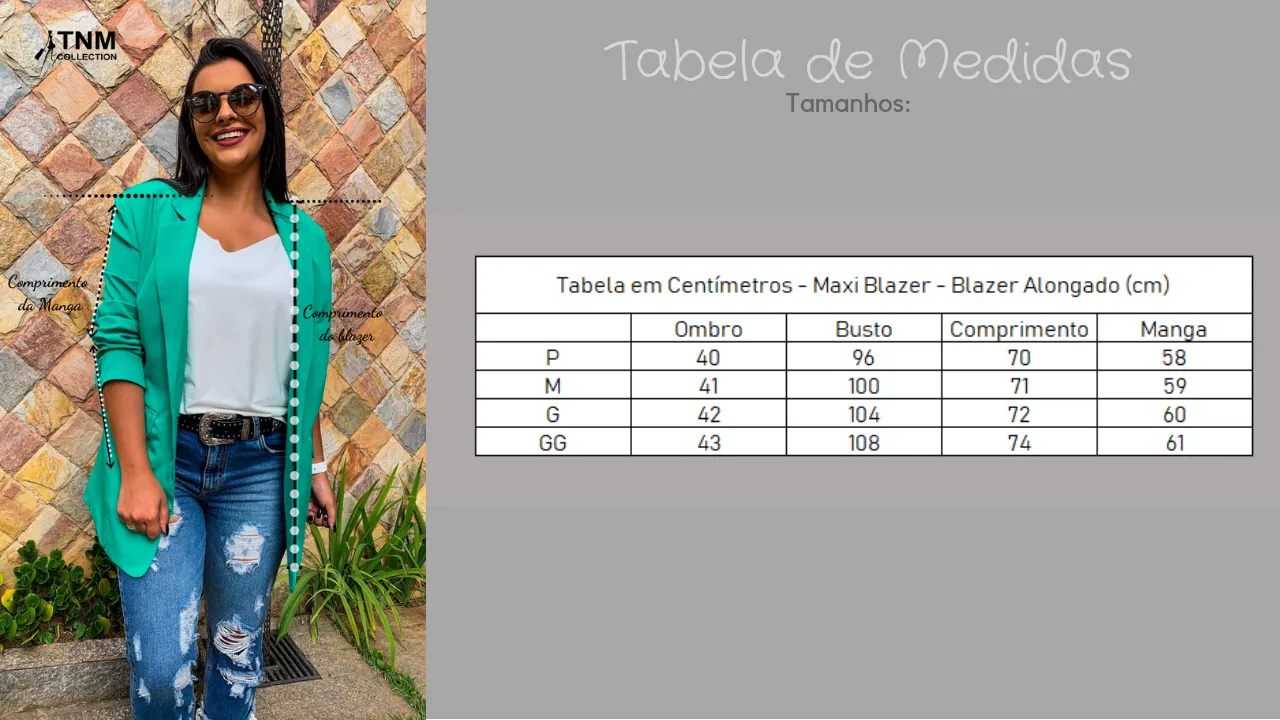 Blazer Feminino Alongado Verde