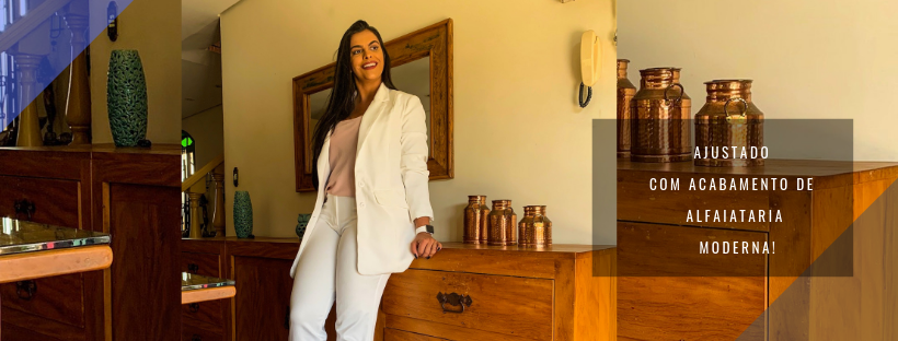 Blazer Feminino Alongado Branco
