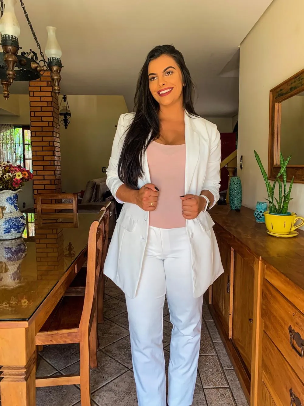 Blazer Feminino Alongado Branco