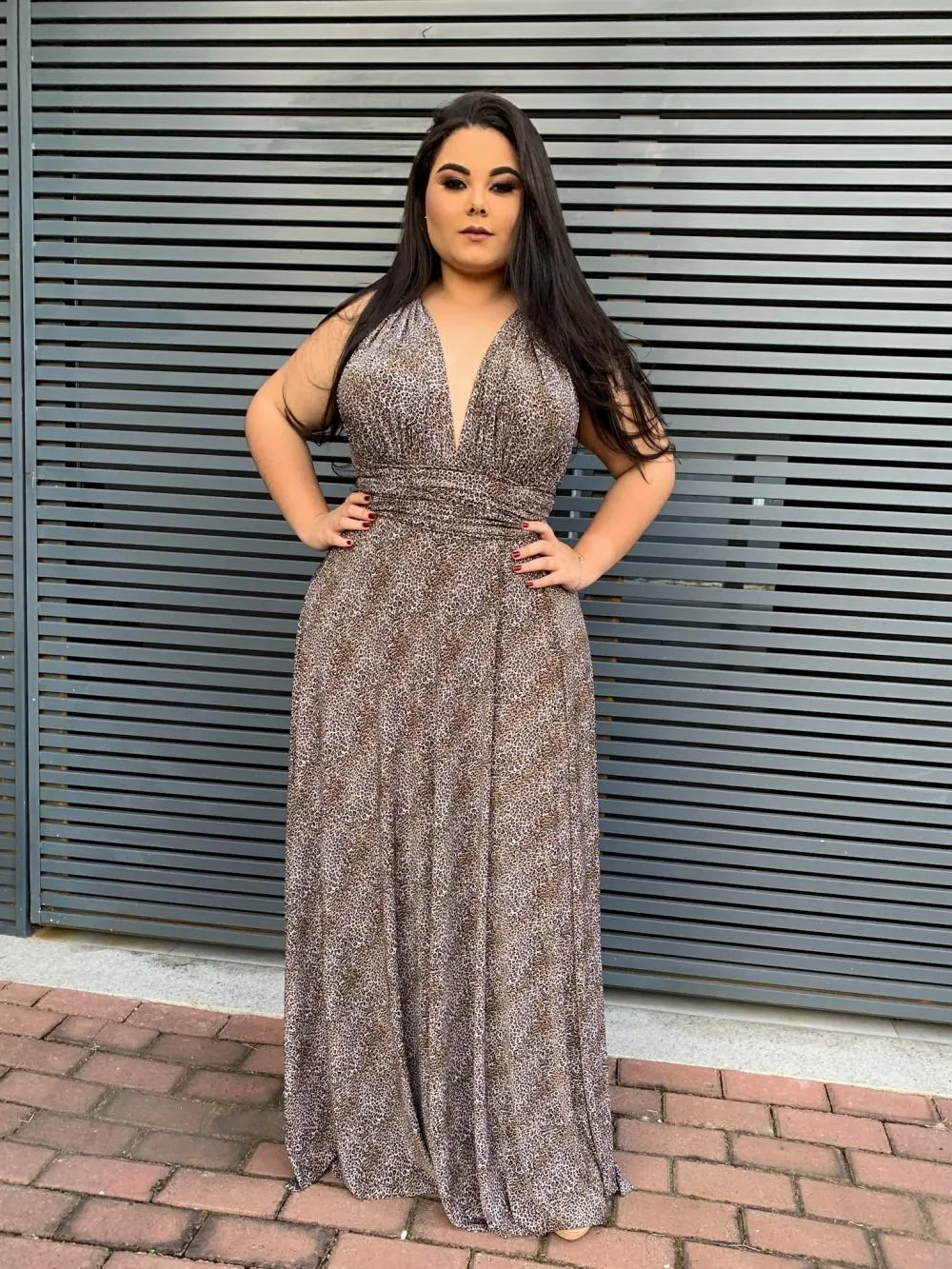 Vestido Longo Multiformas Animal print
