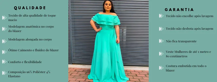Vestido Madrinha de Casamento Verde Tiffany Plus Size Honeymoon