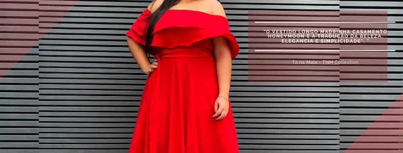Vestido Madrinha de Casamento Vermelho Honeymoon