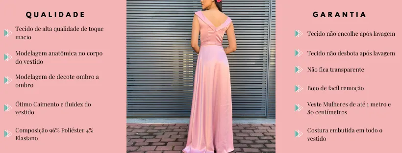 Vestido Longo Madrinha de Casamento Vanessa