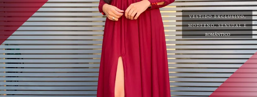 Vestido Madrinha de Casamento Amanda Marsala