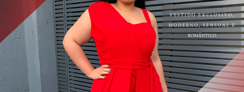 Vestido Madrinha Casamento Vermelho Plus Size Areta