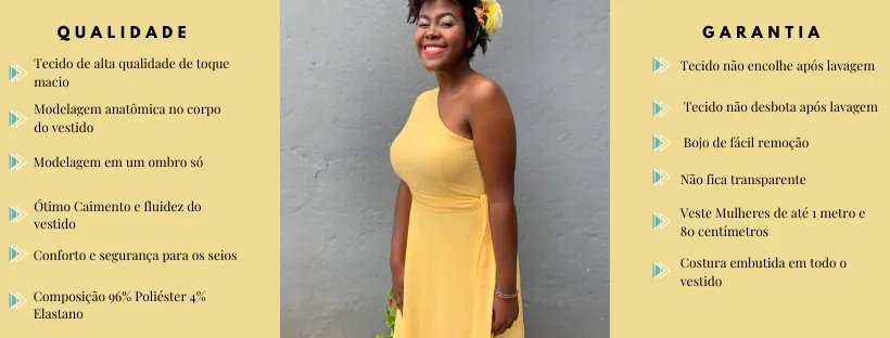 Vestido Madrinha Casamento Amarelo Sober