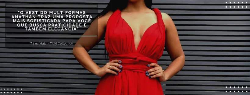 Vestido Madrinha de Casamento Vermelho Multiformas Anathan