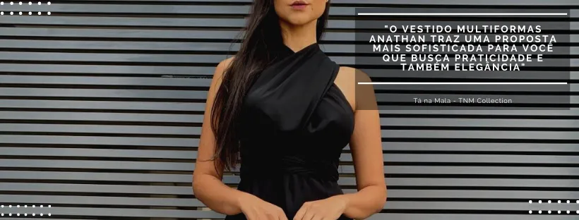 Vestido Madrinha de Casamento Multiformas Preto Anathan
