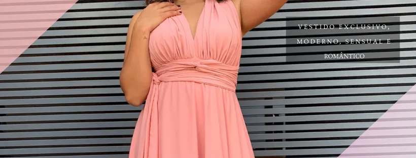 Vestido Madrinha de Casamento Multiformas Anathan Rosê