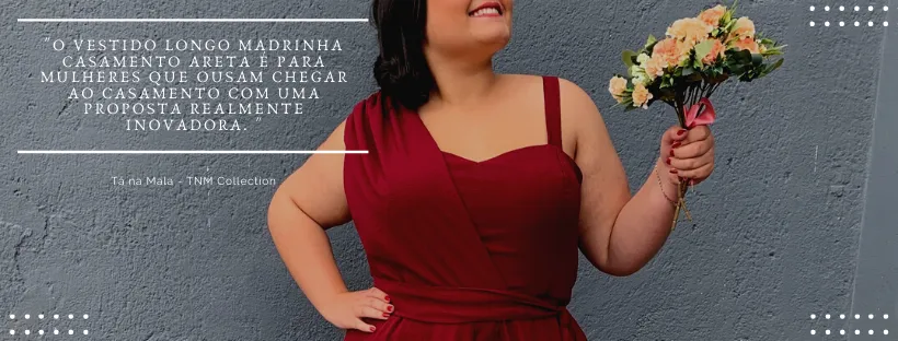 Vestido Madrinha Casamento Areta Marsala