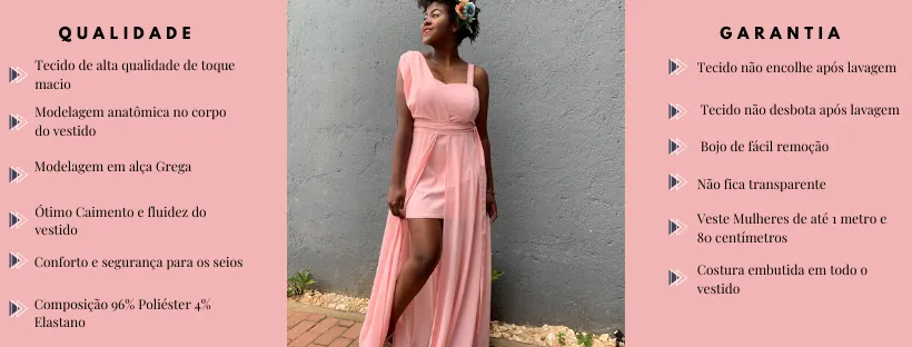 Vestido Madrinha Casamento Areta Rosa BB