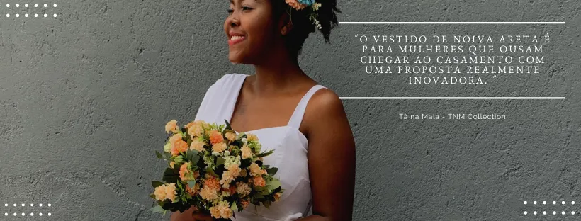 Vestido de noiva Simples Areta