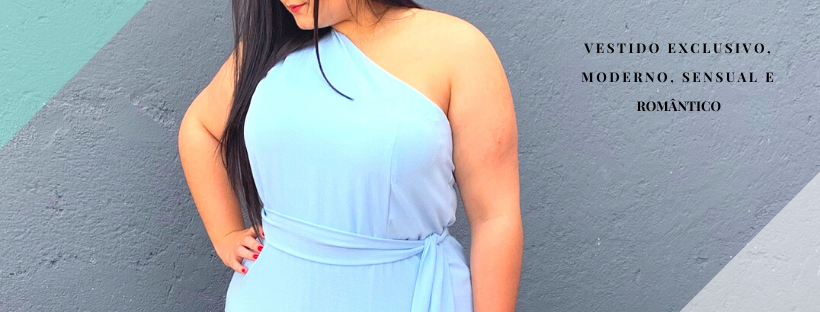 Vestido Madrinha Casamento Azul Serenity  Plus Size